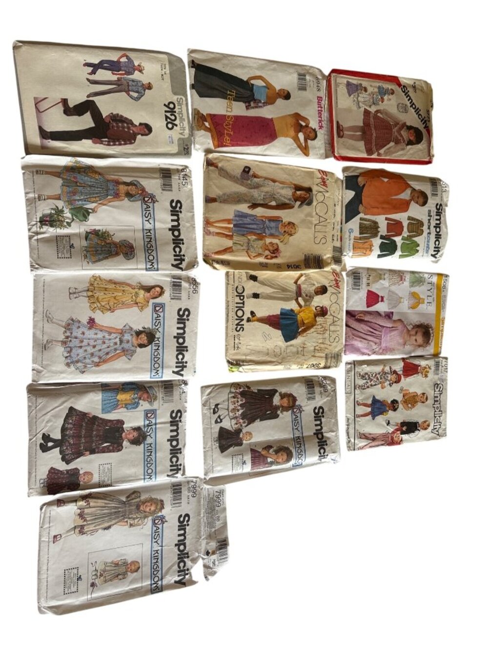 Simplicity Daisy Kingdom Vintage Sewing Pattern Lot Children & Teen Outfits